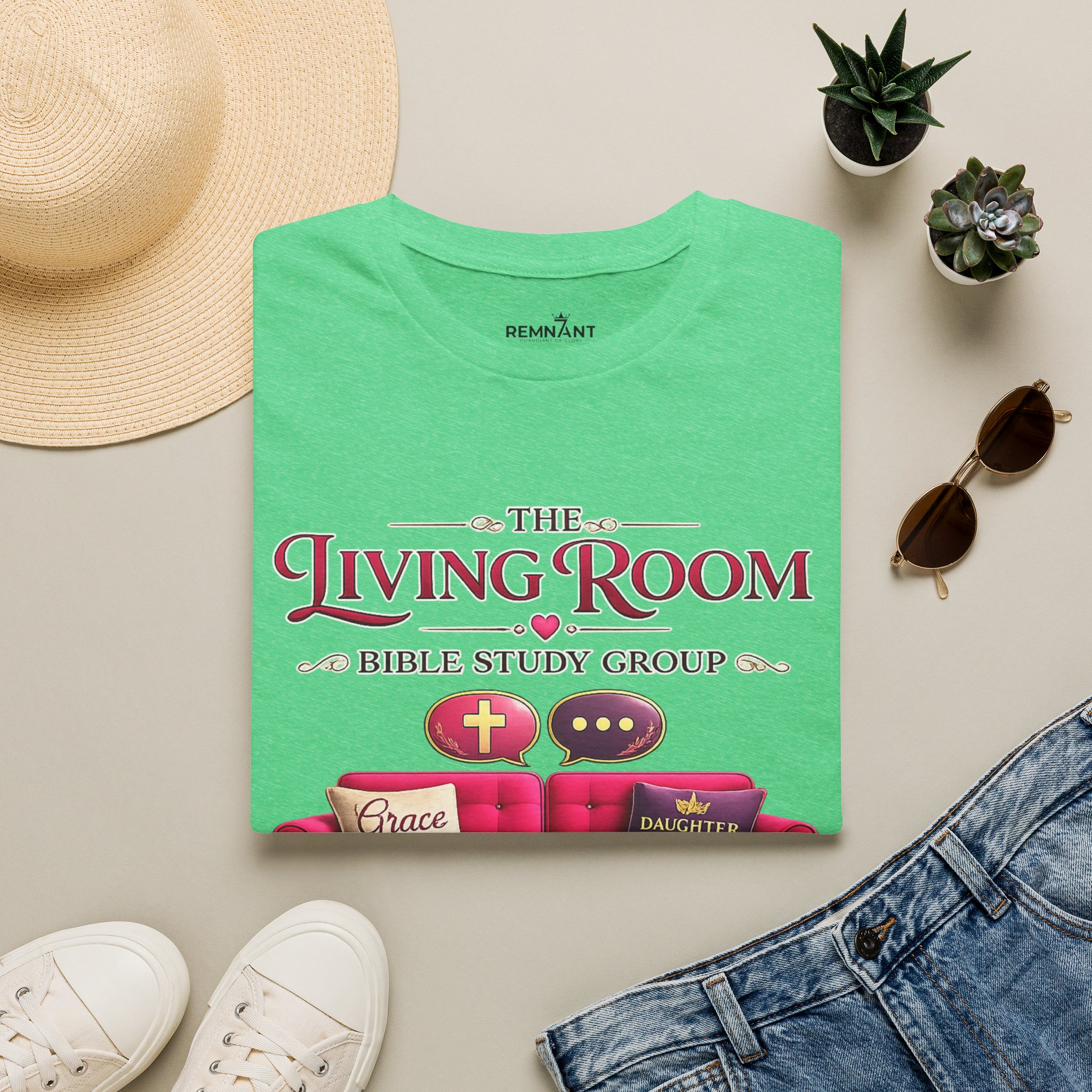 SHE BELIEVED - Living Room Bible Study Group T-Shirt - Image 40
