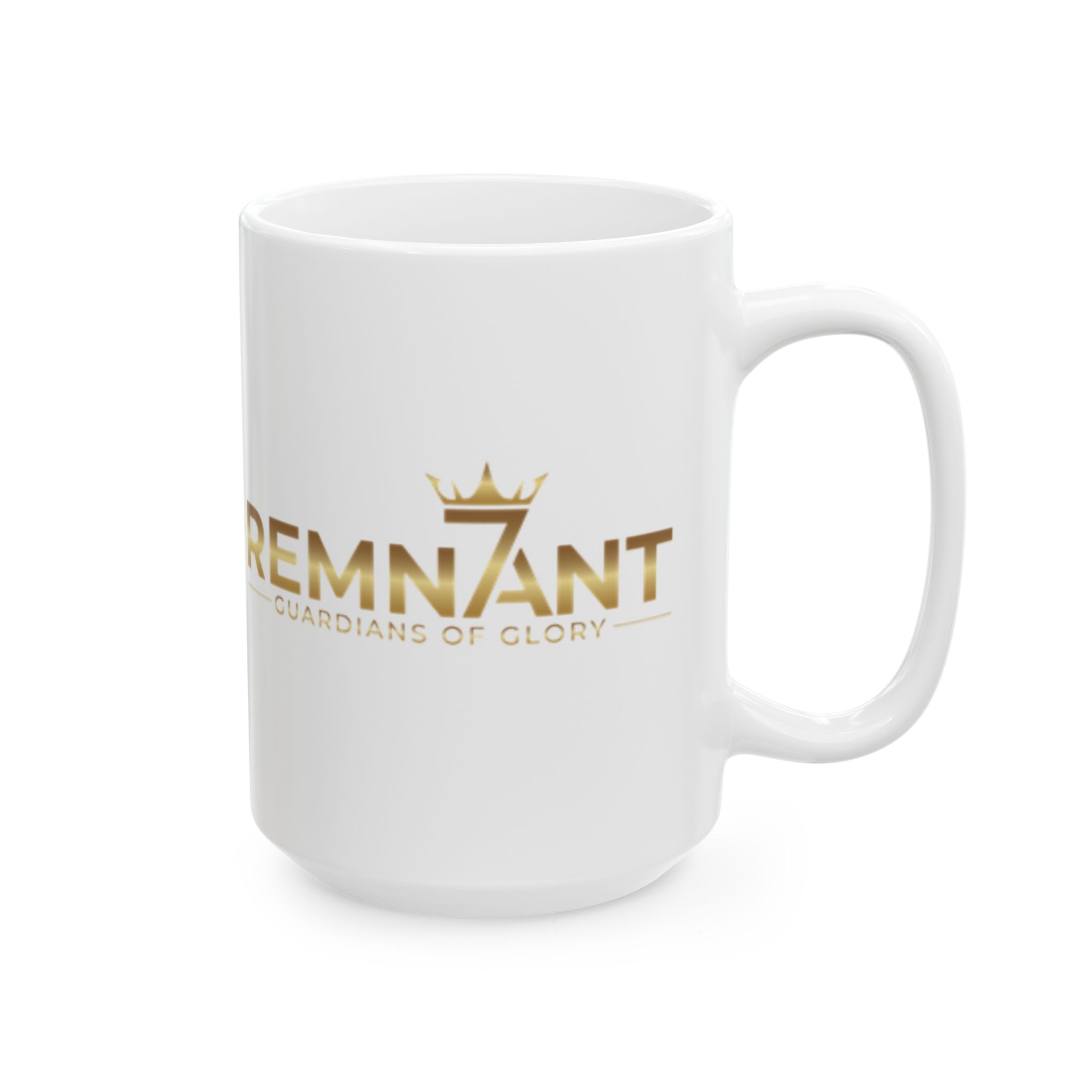 Remnant Gold Logo Ceramic Mug – 11oz & 15oz Coffee Cup - Image 8