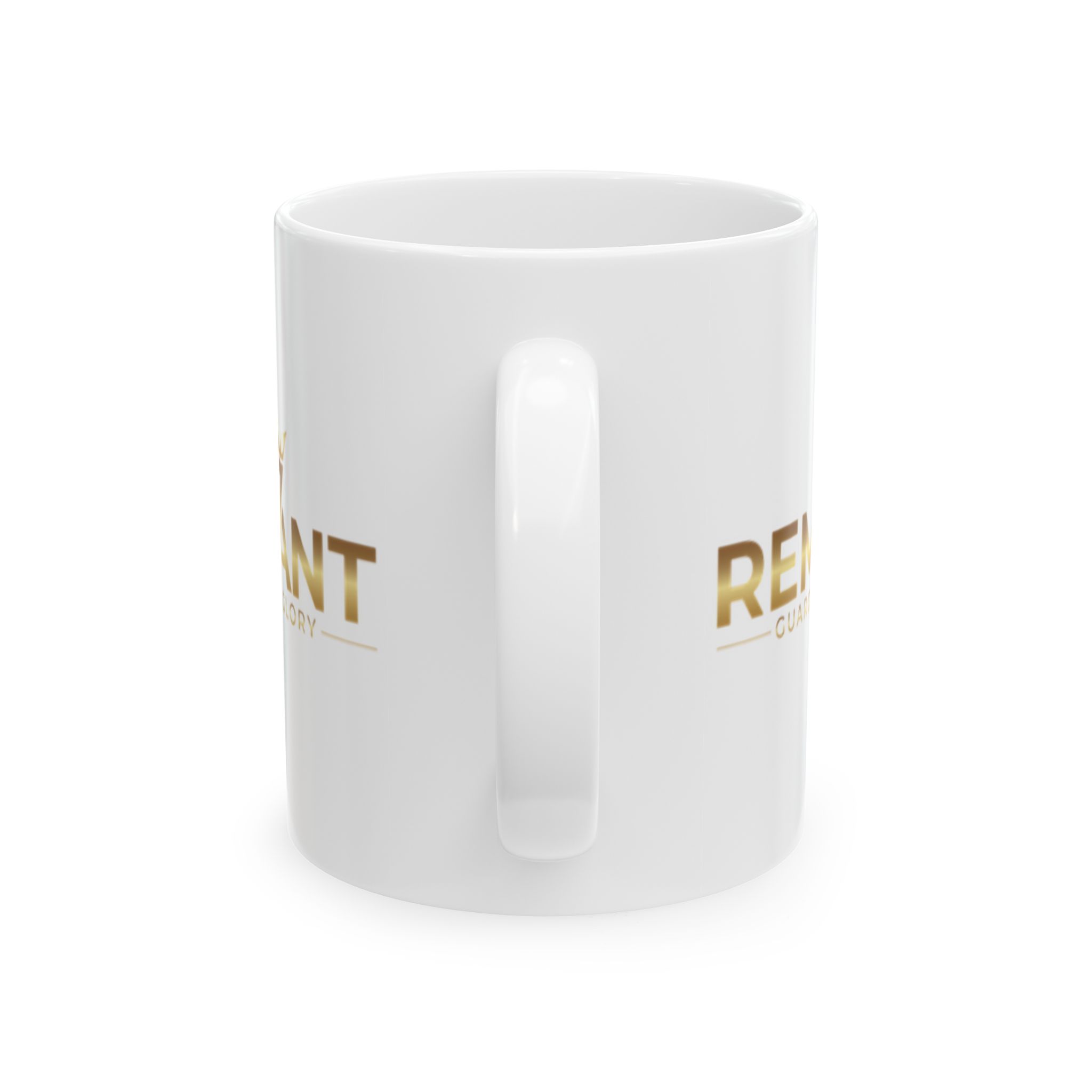Remnant Gold Logo Ceramic Mug – 11oz & 15oz Coffee Cup - Image 2