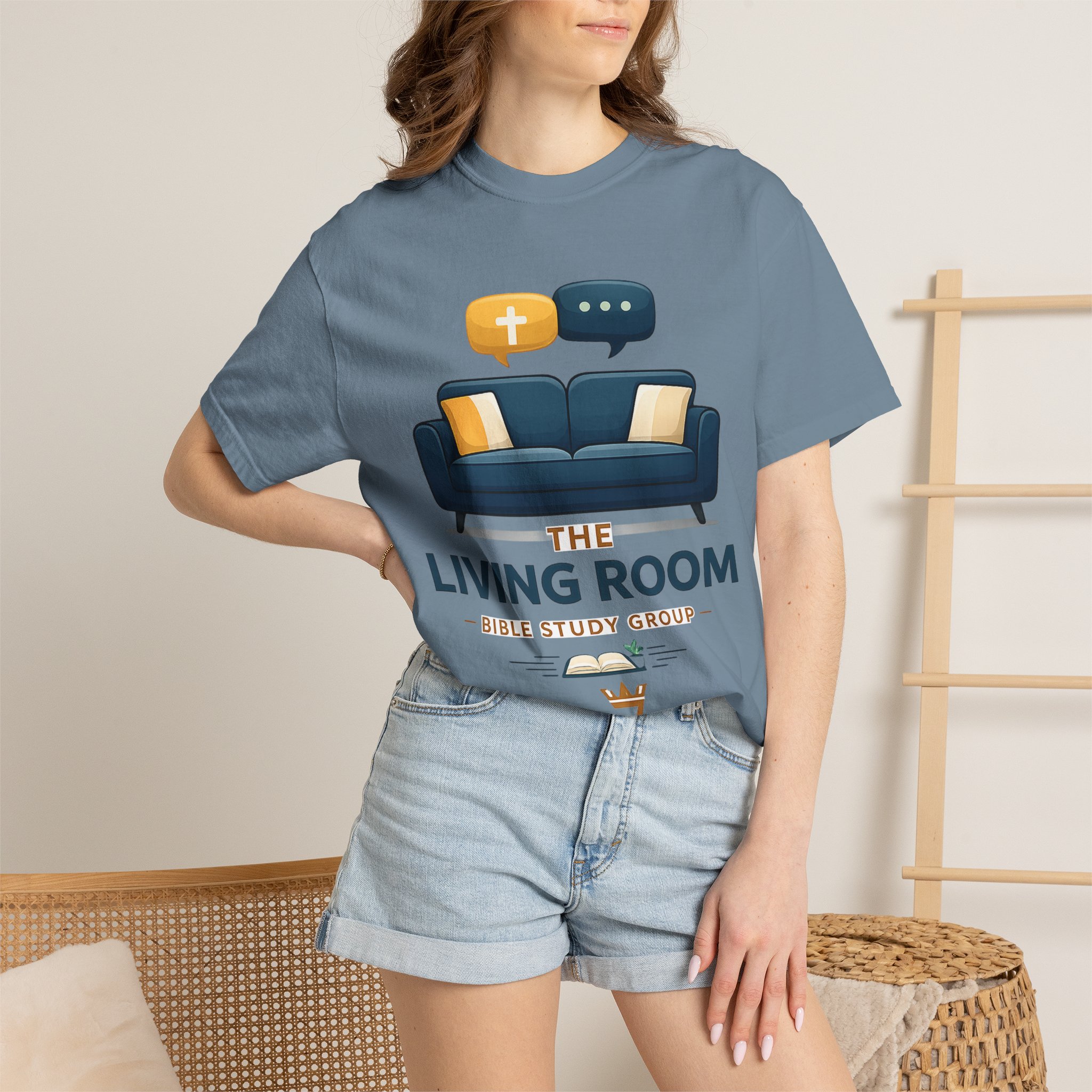 Bible Study T‑Shirt — The Living Room Group Tee (Remnant) - Image 44