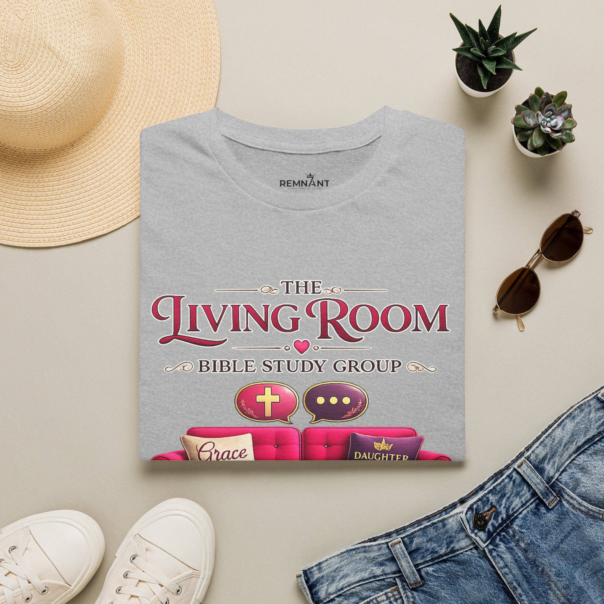 SHE BELIEVED - Living Room Bible Study Group T-Shirt - Image 16