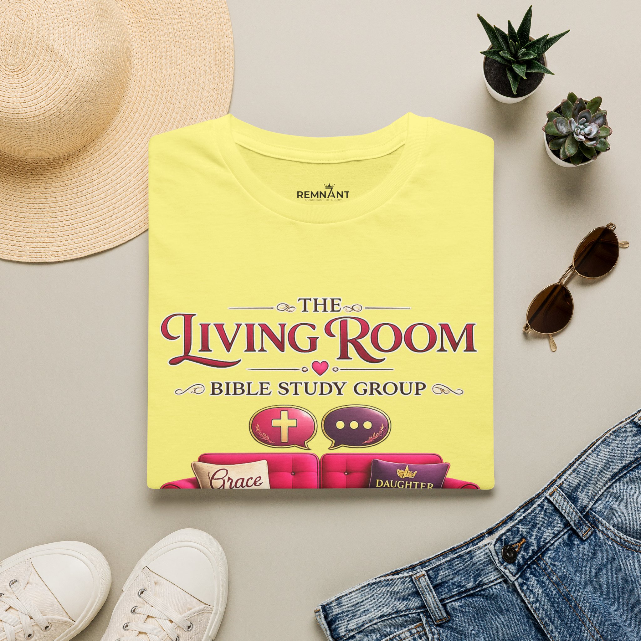 SHE BELIEVED - Living Room Bible Study Group T-Shirt - Image 20