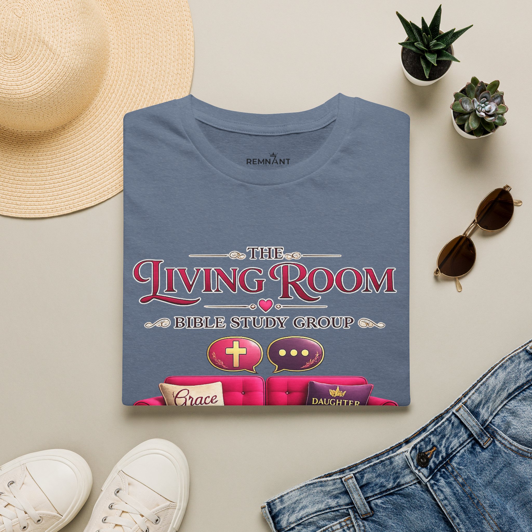 SHE BELIEVED - Living Room Bible Study Group T-Shirt - Image 48