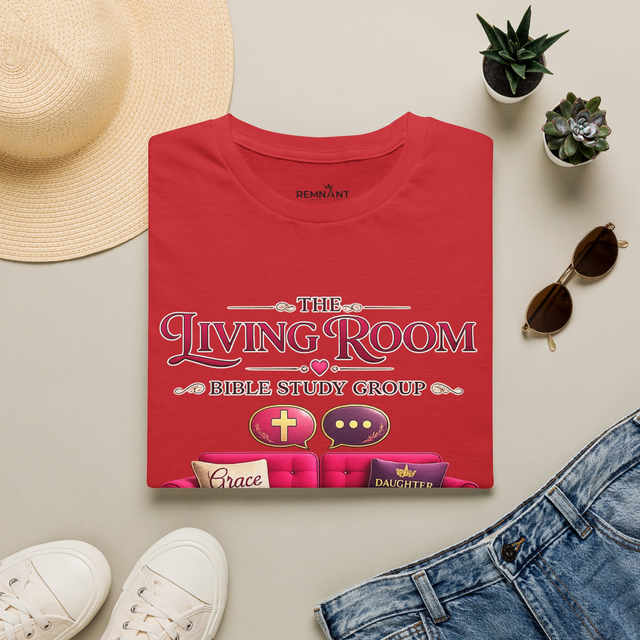SHE BELIEVED - Living Room Bible Study Group T-Shirt - Image 86