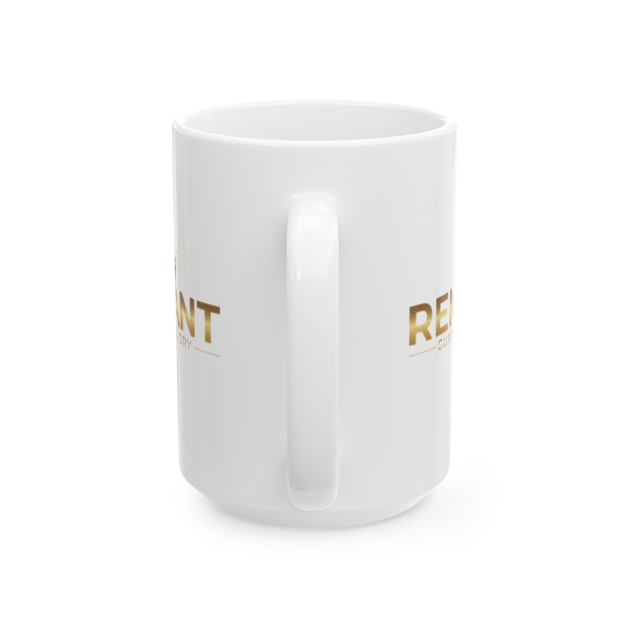 Remnant Gold Logo Ceramic Mug – 11oz & 15oz Coffee Cup - Image 6