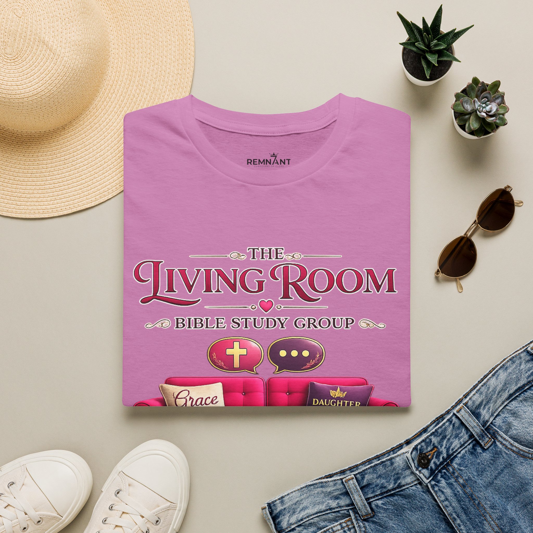 SHE BELIEVED - Living Room Bible Study Group T-Shirt - Image 70