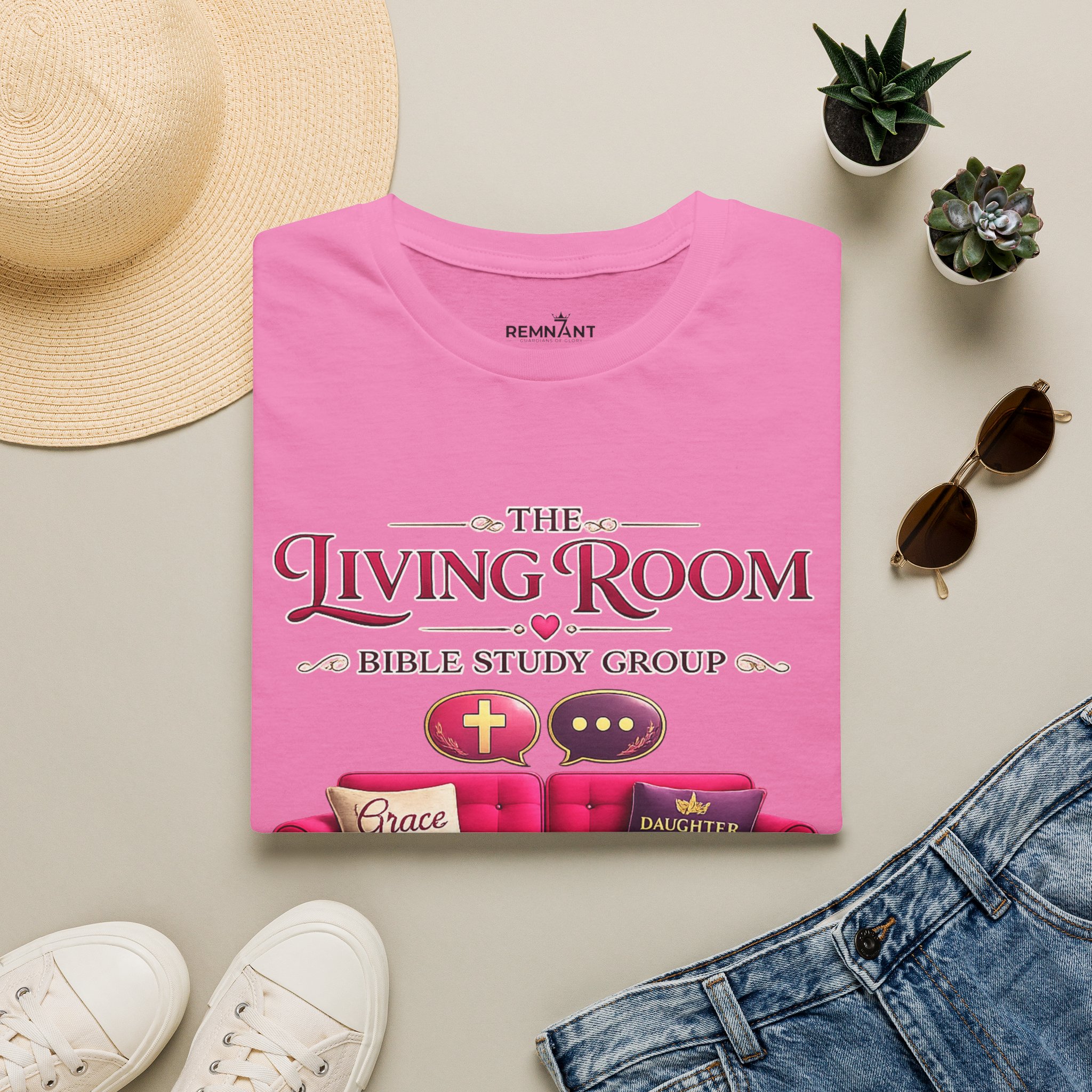 SHE BELIEVED - Living Room Bible Study Group T-Shirt - Image 74