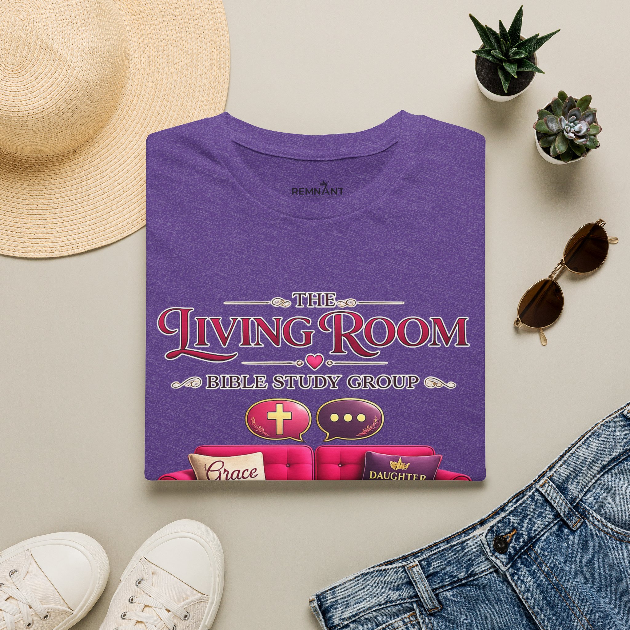 SHE BELIEVED - Living Room Bible Study Group T-Shirt - Image 66