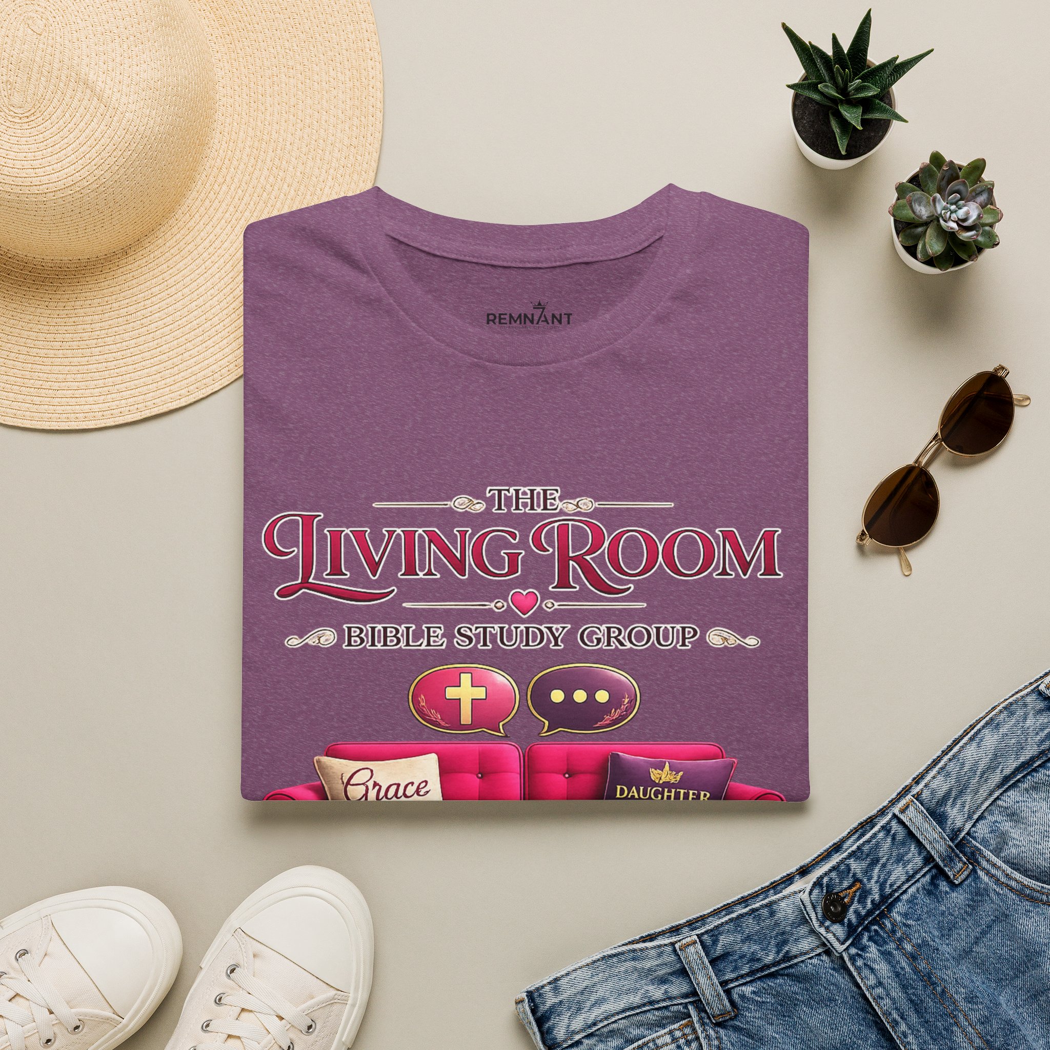 SHE BELIEVED - Living Room Bible Study Group T-Shirt - Image 78