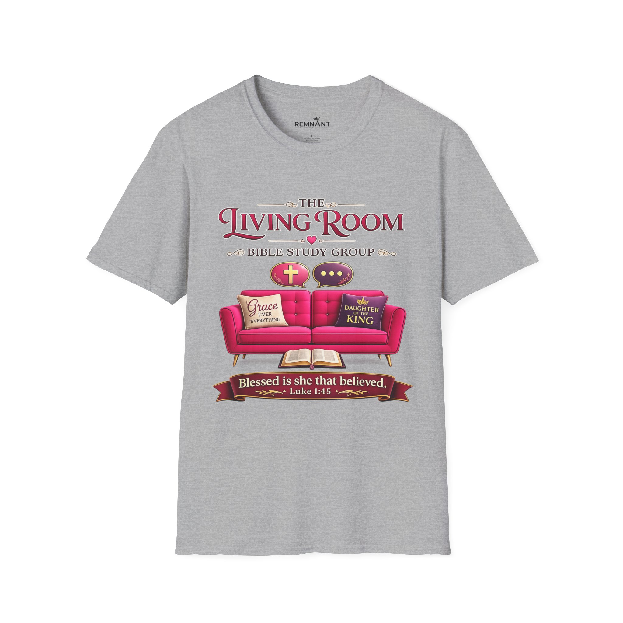 SHE BELIEVED - Living Room Bible Study Group T-Shirt - Image 18