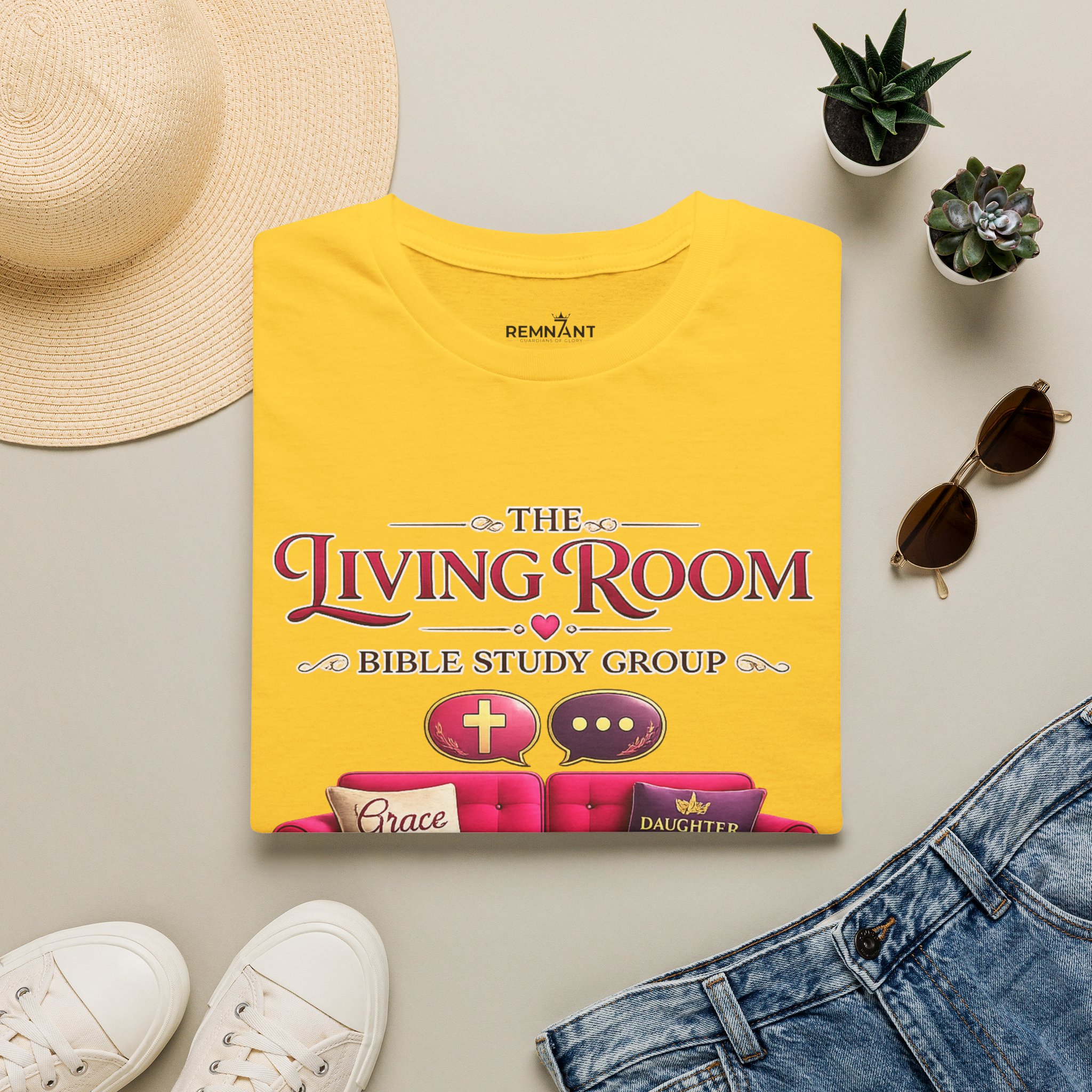 SHE BELIEVED - Living Room Bible Study Group T-Shirt - Image 24