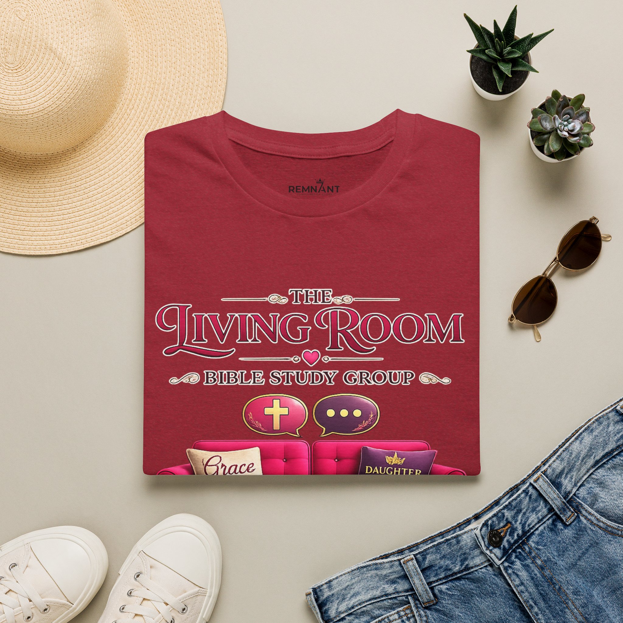 SHE BELIEVED - Living Room Bible Study Group T-Shirt - Image 90