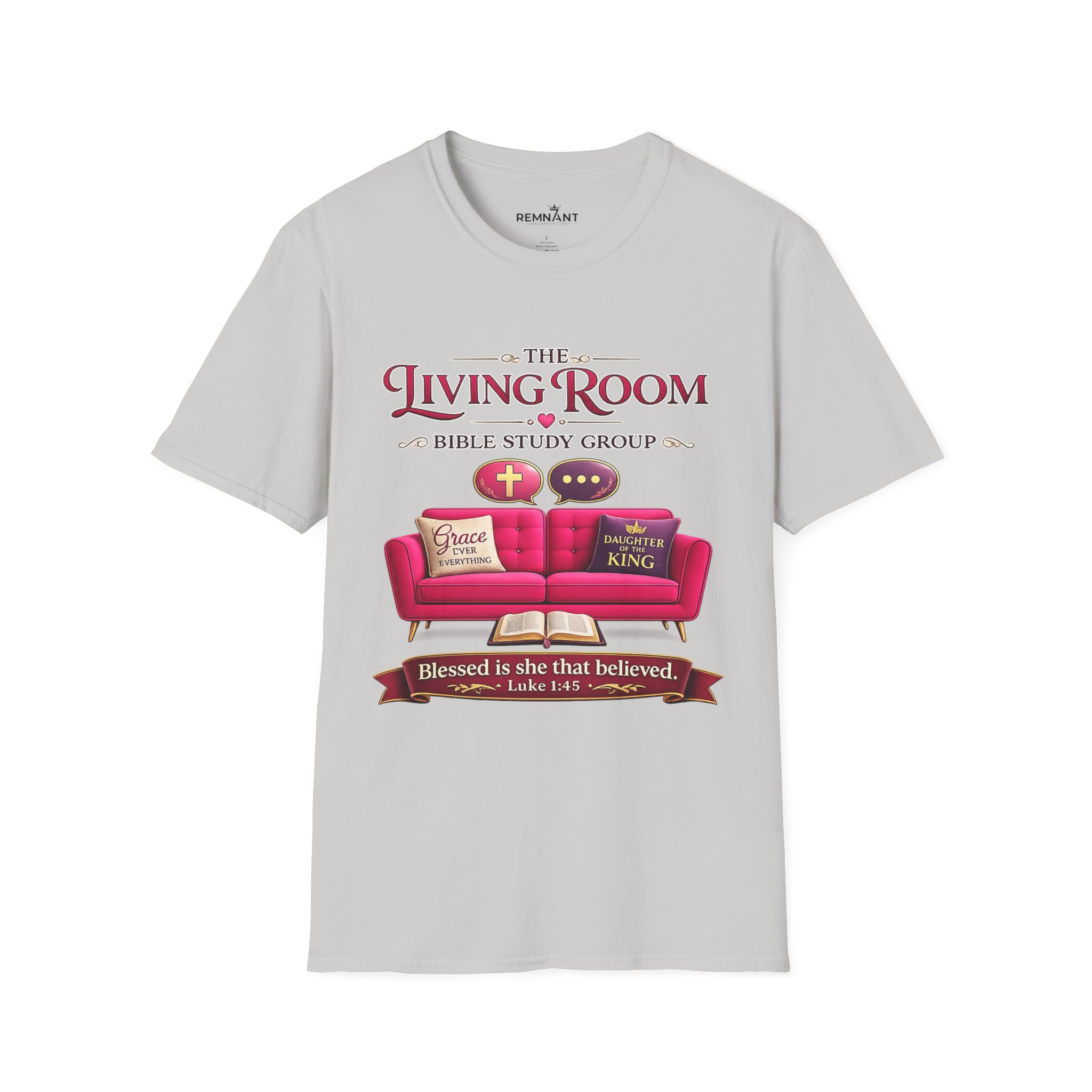 SHE BELIEVED - Living Room Bible Study Group T-Shirt - Image 14