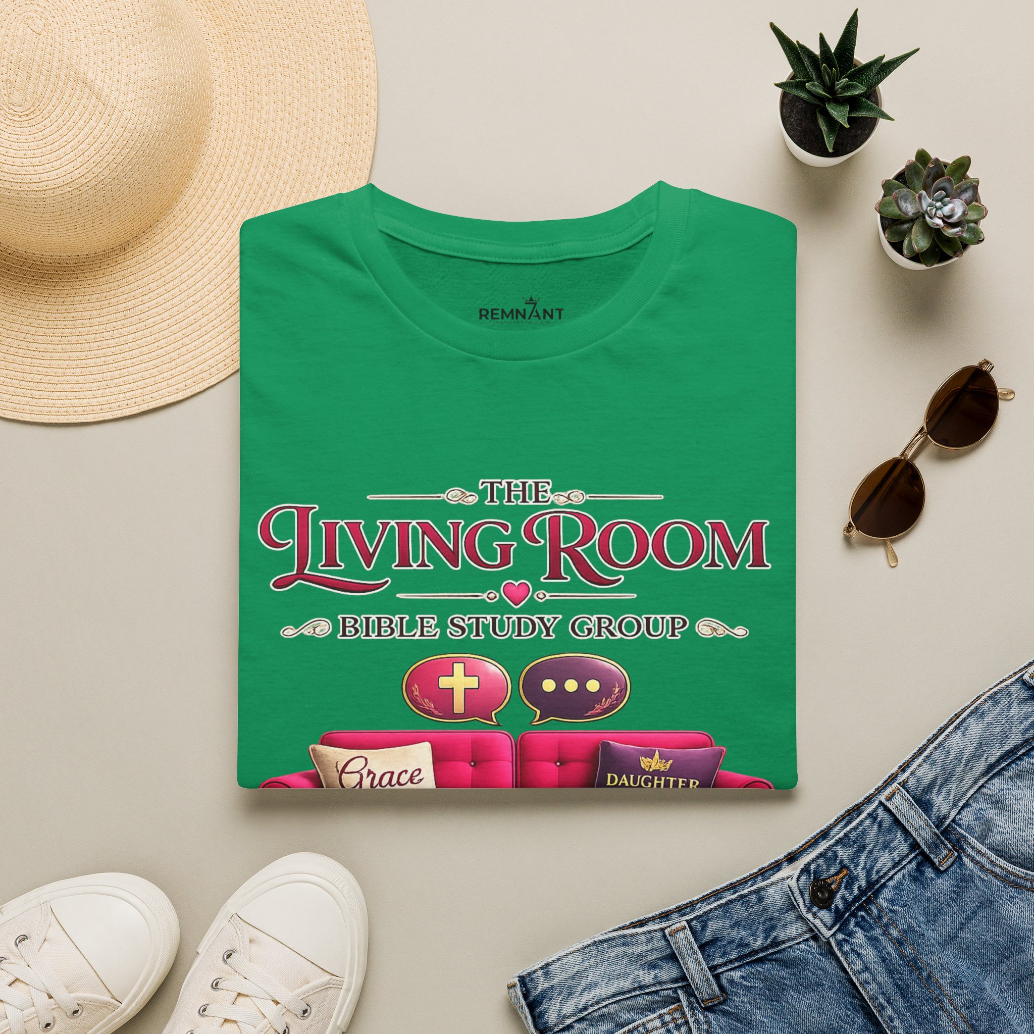 SHE BELIEVED - Living Room Bible Study Group T-Shirt - Image 36