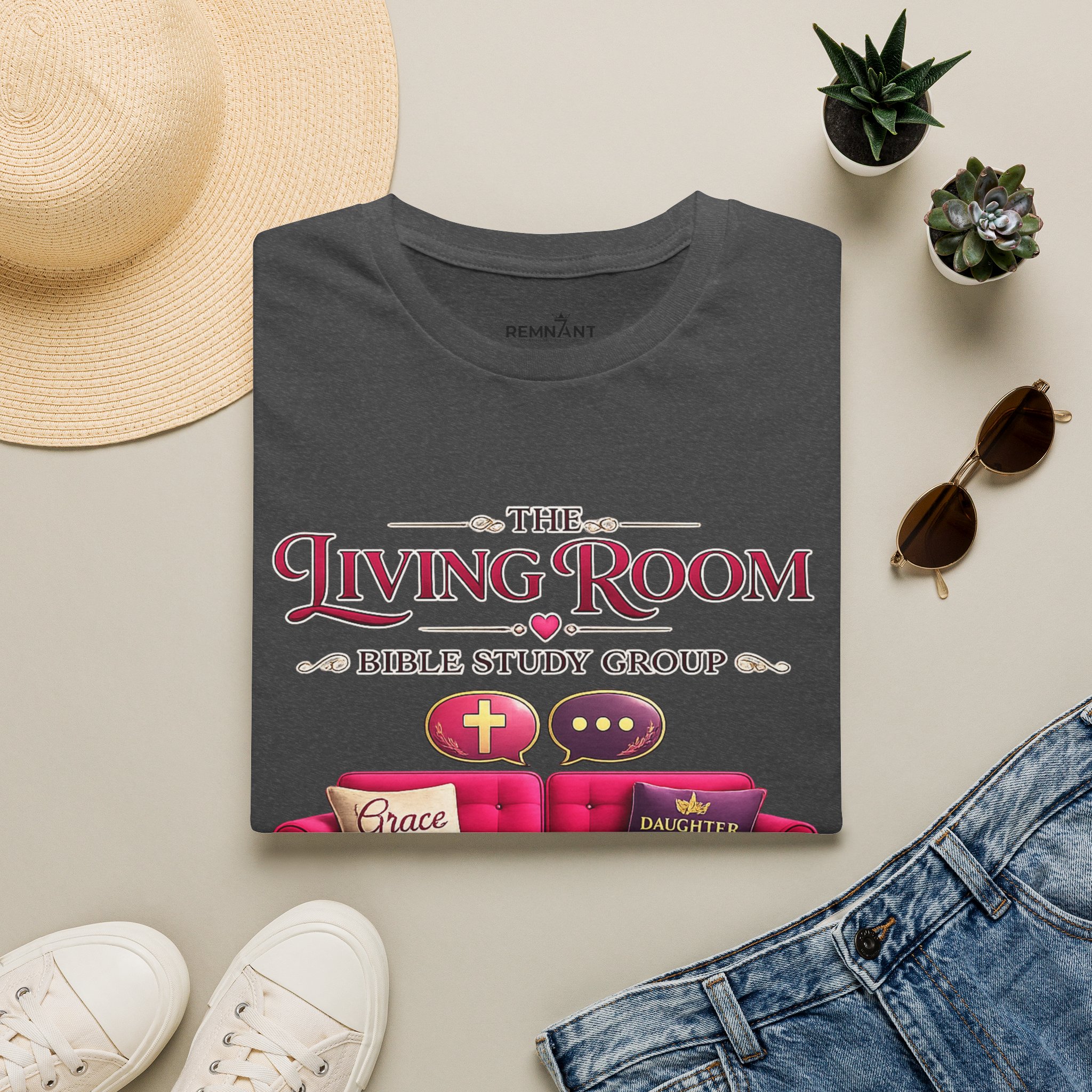 SHE BELIEVED - Living Room Bible Study Group T-Shirt - Image 44