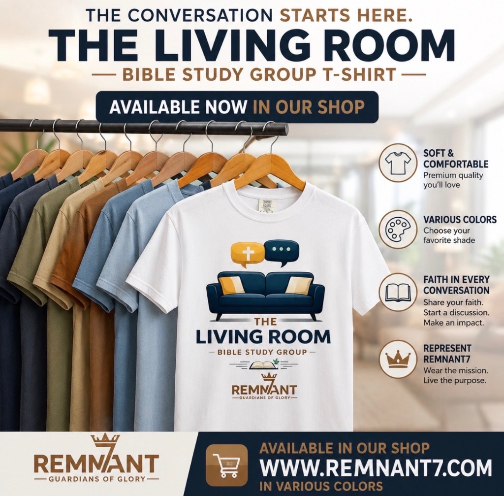The Living Room Bible Study Group t-shirt — available in our shop